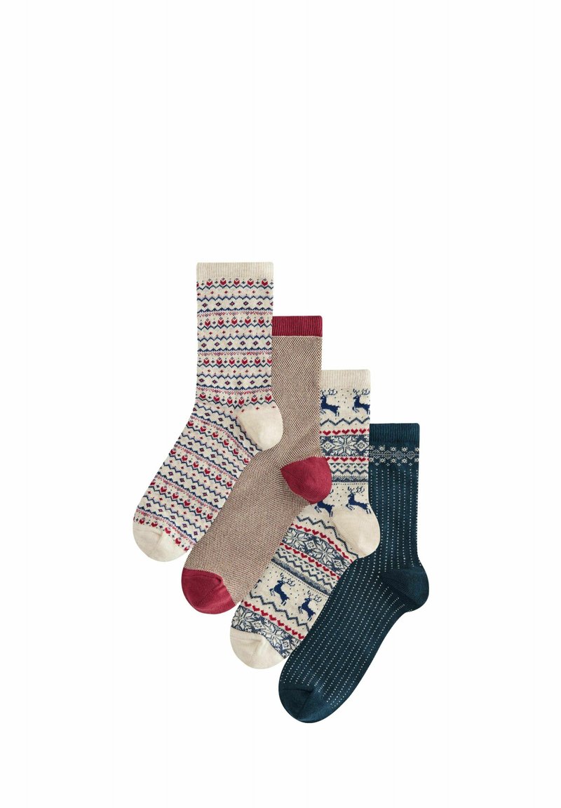 Next CHRISTMAS PATTERN 4 PACK.  REGULAR FIT - Strømper - fairisle sparkle
