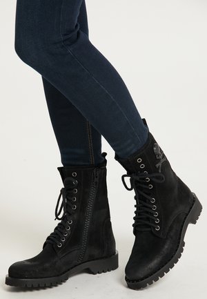 Botine cowboy/biker - schwarz