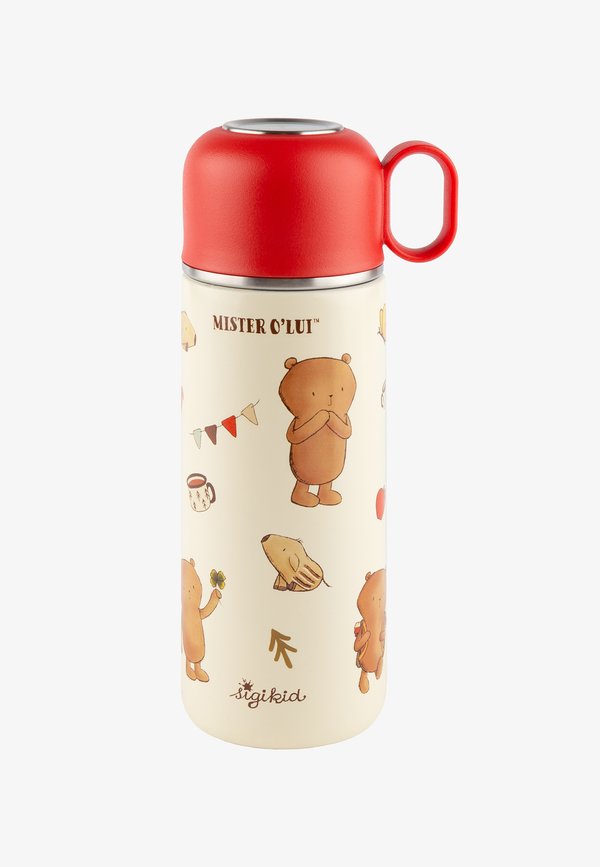 ISOLIER - Trinkflasche - beige rot