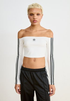 ADICOLOR OFF SHOULDER LONG SLEEVE LONG-SLEEVE - Long sleeved top - white