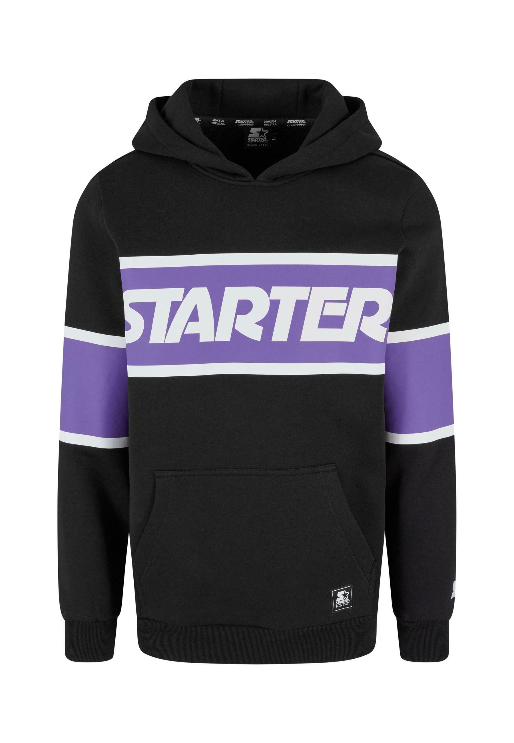 Starter Hoodie - black purple/black - Zalando