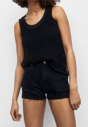 Short en jean - black denim