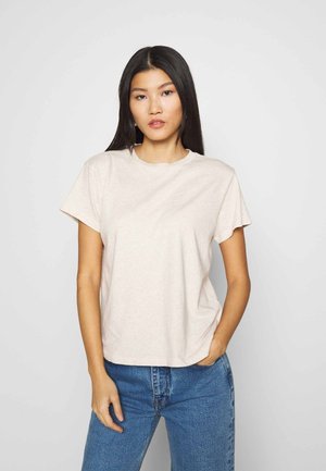 SHORT SLEEVE ROUND NECK - Basic T-shirt - sandy melange