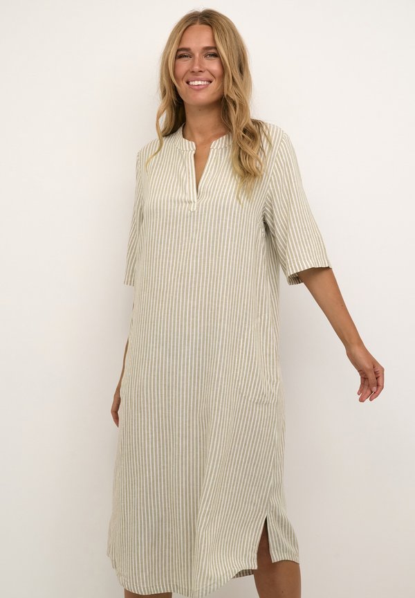 KAMILIA KAFTAN - Freizeitkleid - chinchilla chalk stripe