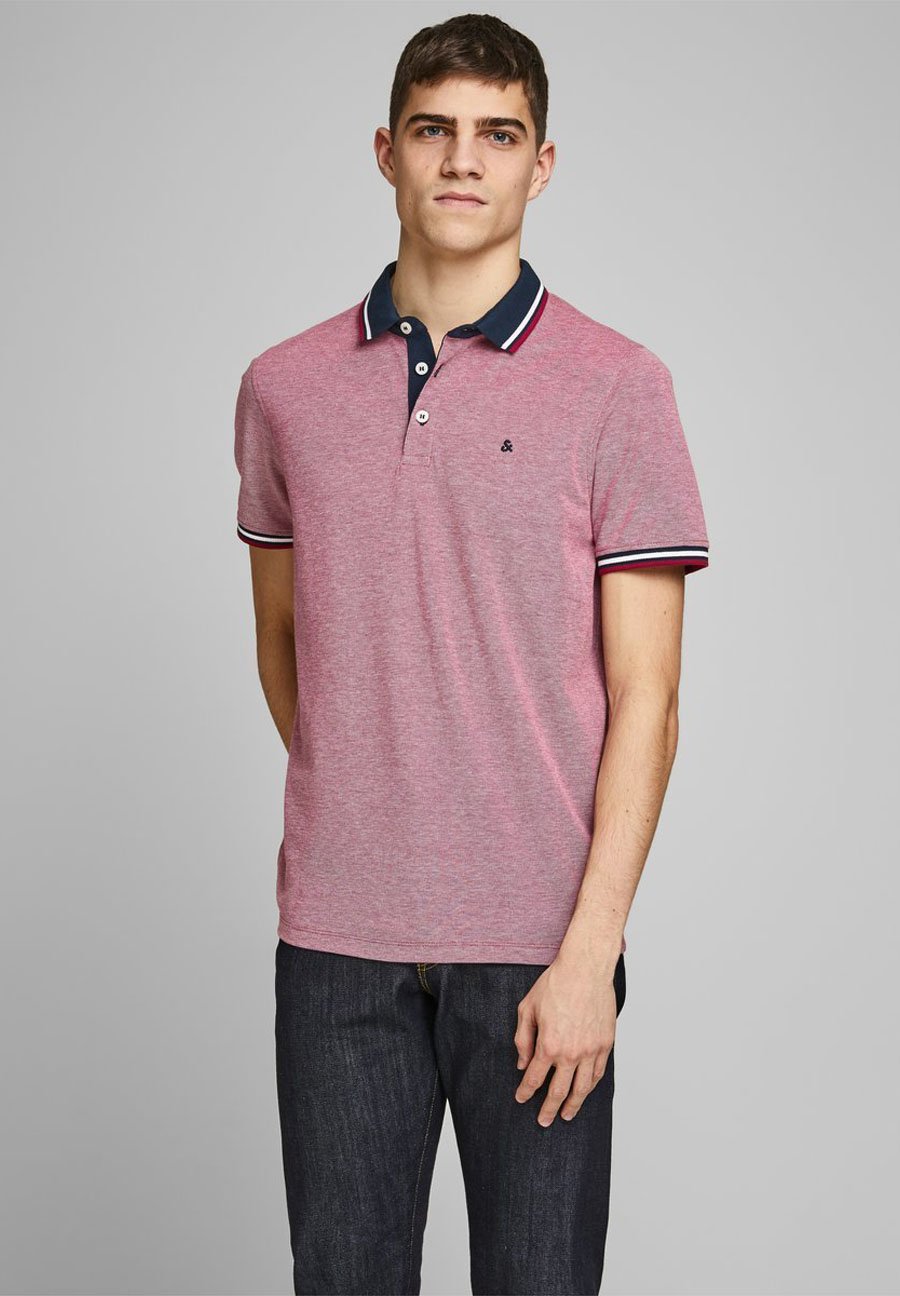 Jack \u0026 Jones JJEPAULOS SS NOOS - Poloshirt - dark red/donkerrood - Zalando .nl