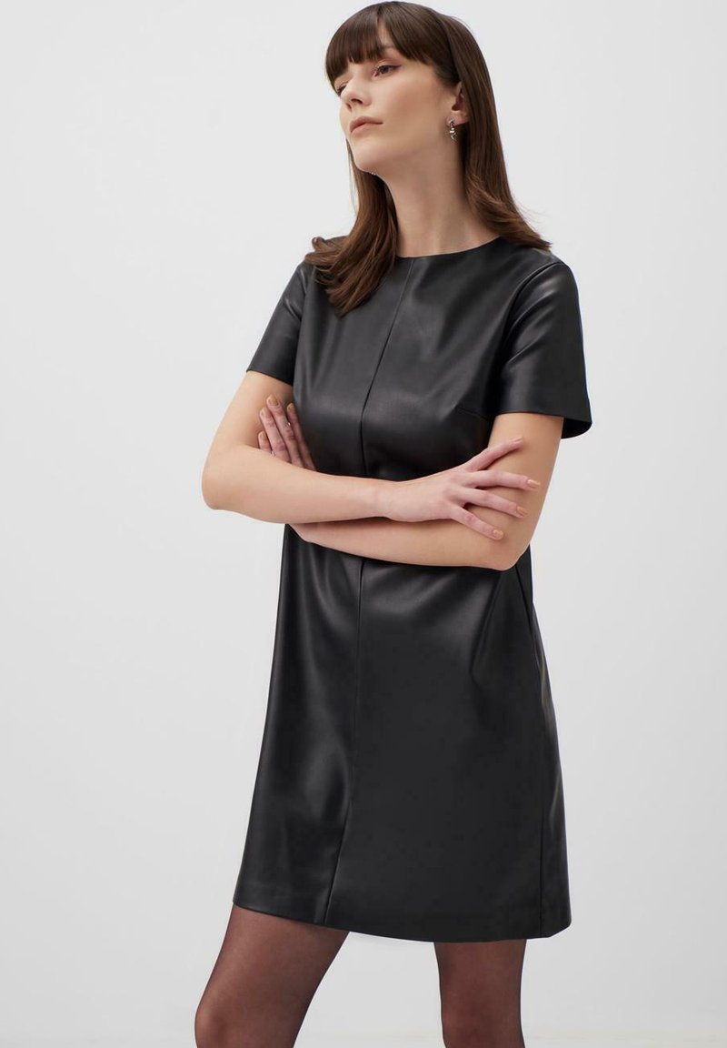 Jimmy Key CREW NECK SHORT SLEEVE MINI - Jurk - black