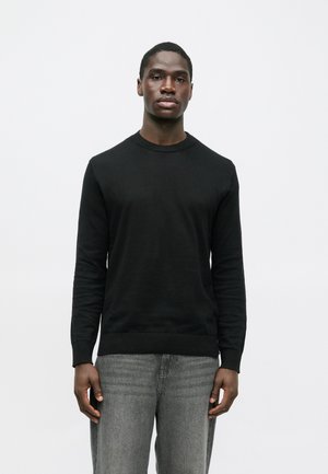 SLHTORINO CREW NECK - Striktrøje - black
