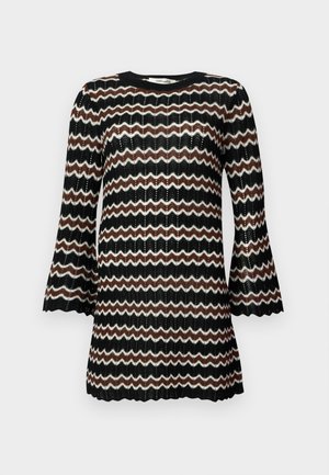 Diane von Furstenberg EMA DRESS - Gebreide jurk - black/coffee grind