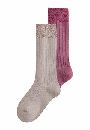 Next, RIB WELLY SOCKS 2 PACK - Socken - berry pink