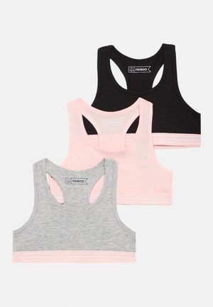 2 PACK - Κορσές - pink/black/mottled light grey