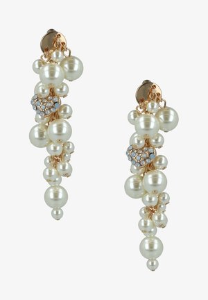 Otazu, THE ULTIMATE - Oorbellen - gold coloured cream and crystal