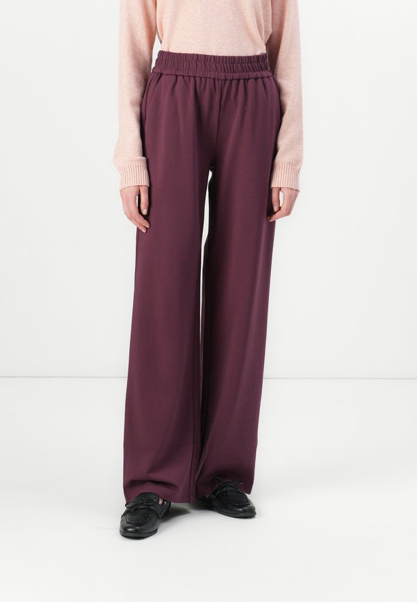ONLPOPTRASH LIFE PULL UP WIDE PANT - Stoffhose - bordeaux