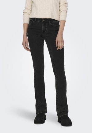 ONLY ONLROSE SWEET - Flared jeans - washed black