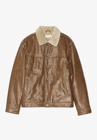 Mākslīgās ādas jaka - 703 - dark brown