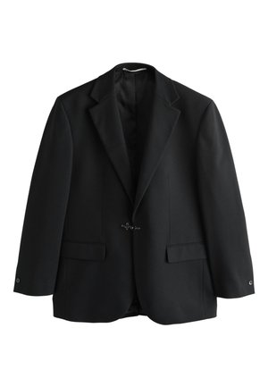 Next, REGULAR FIT - LOOSE FIT TEXTURED SUIT JACKET WITH FIREMAN CLASP METAL FASTENING . - Bleiserjakk - black