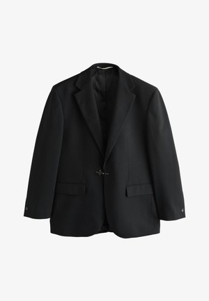 Next, REGULAR FIT - LOOSE FIT TEXTURED SUIT JACKET WITH FIREMAN CLASP METAL FASTENING . - Bleiserjakk - black