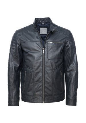 Leren jas - navy