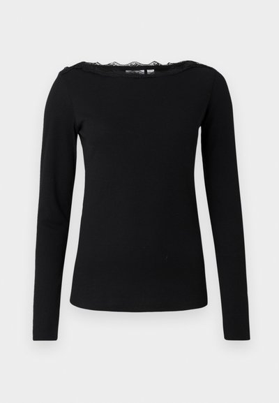 VIANNACA BOAT NECK - T-shirt à manches longues - black beauty