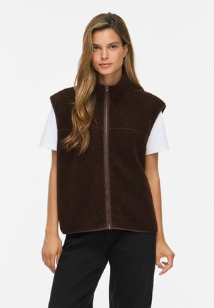 VILA WAISTCOAT VIMARLON TEDDY - Vest - coffee bean