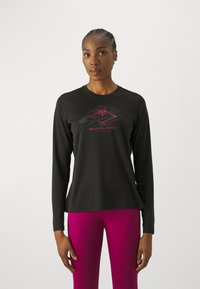 ASICS FUJITRAIL LOGO TOP - Top dugih rukava - performance black/blackberry