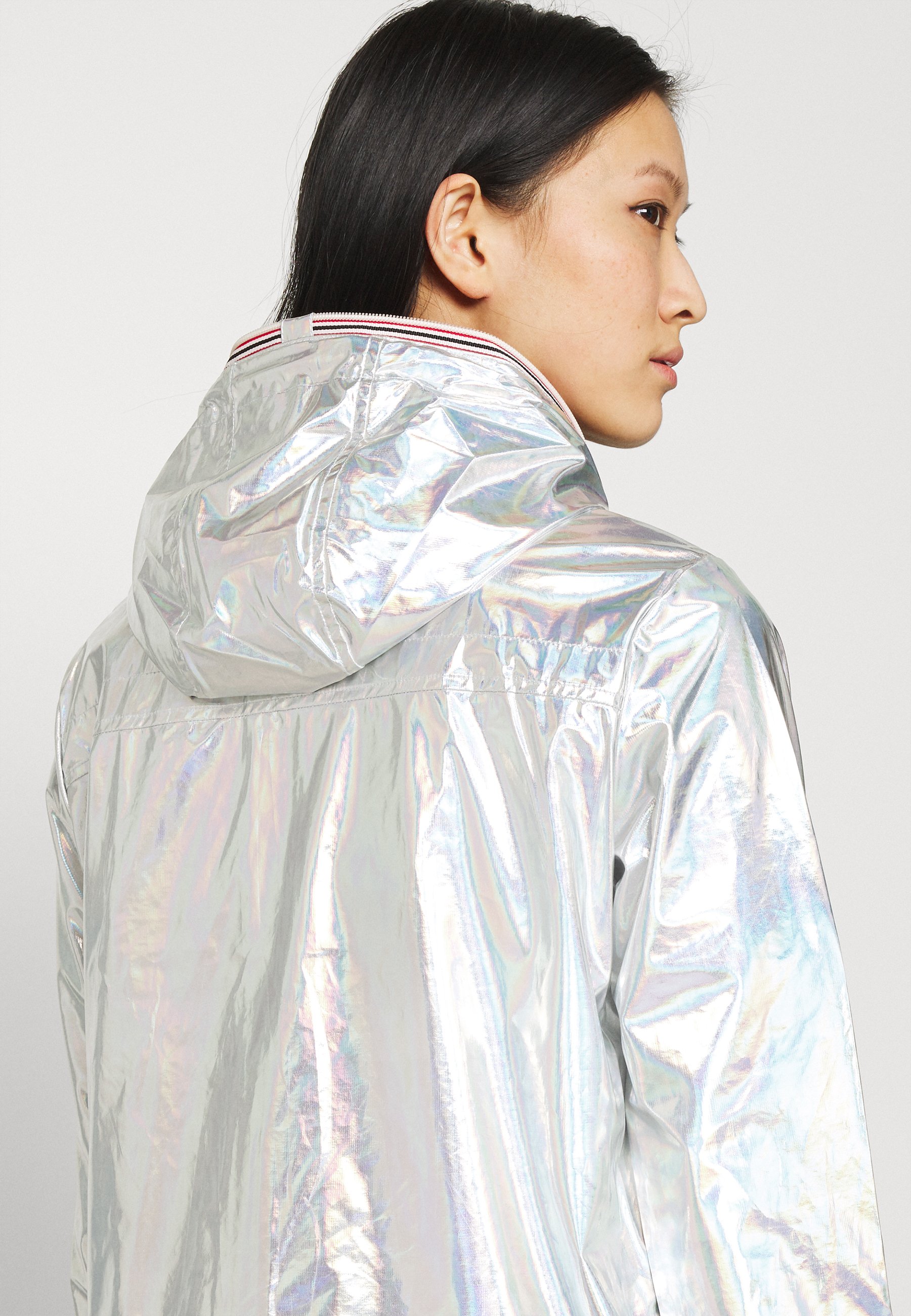 silver waterproof jacket