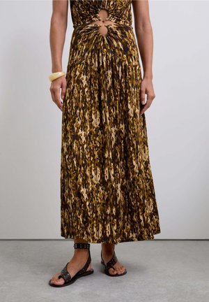 Falda larga - brown mustard