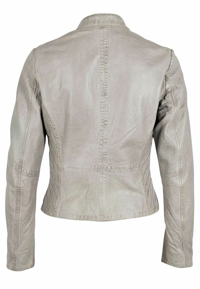 Gipsy by Mauritius Lederjacke silver grey/grau Zalando