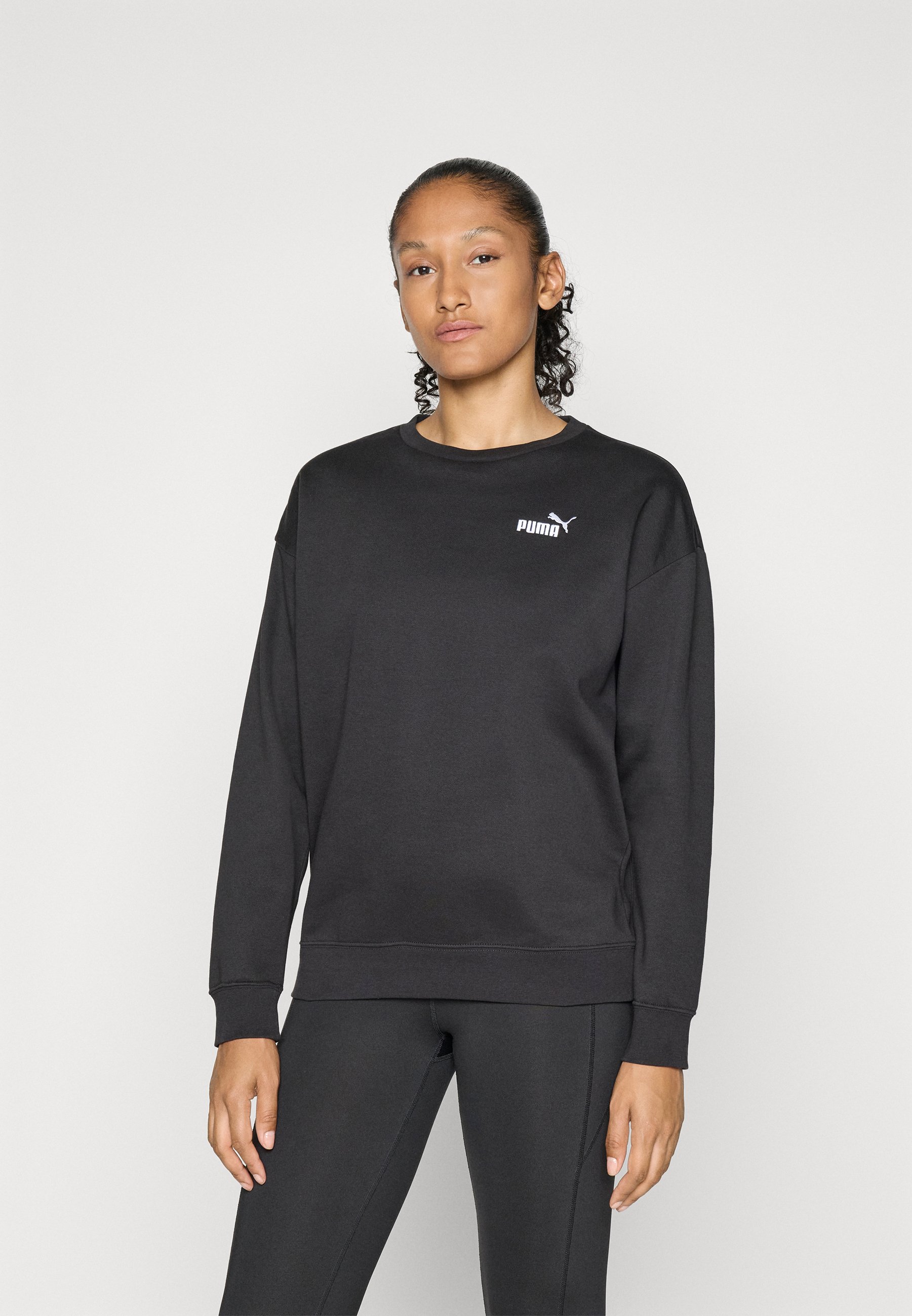 Puma SMALL LOGO RELAXED CREW Felpa black/nero