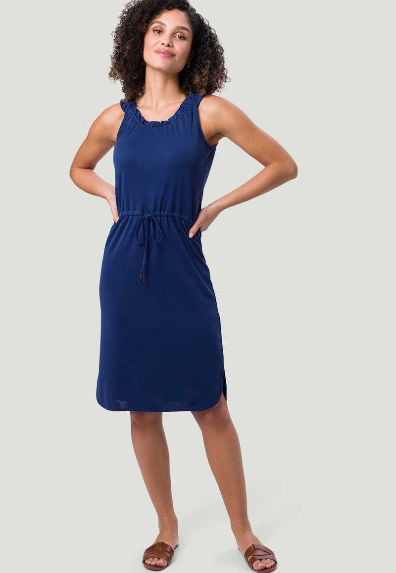 Damen Freizeitkleider | zero MIT RÜSCHEN Jerseykleid admiral blue/blau - LI20881 Damen Freizeitkleider | zero MIT RÜSCHEN Jerseykleid admiral blue/blau - LI20881