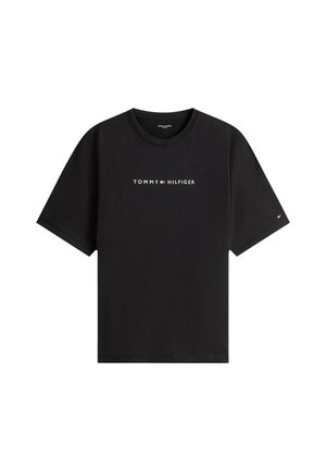 Tommy Hilfiger, SS LOGO TEE COL BDS - T-shirt con stampa - black