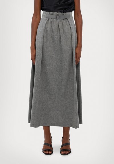 Emporio Armani GONNA - Maxi szoknya - light grey melange