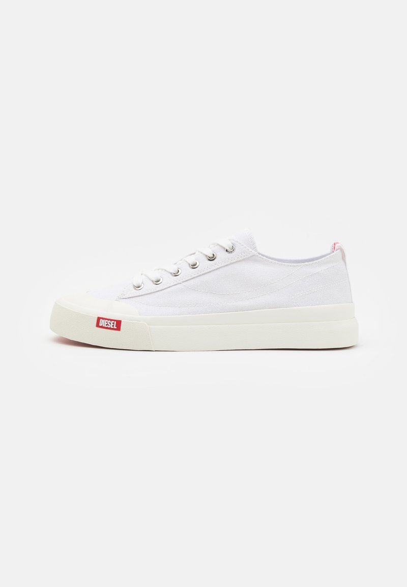 Women's S-Athos Low-Sneakers in distressed satin | Black | Diesel