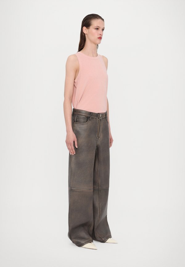 EMERIE ZIP - Leather trousers2