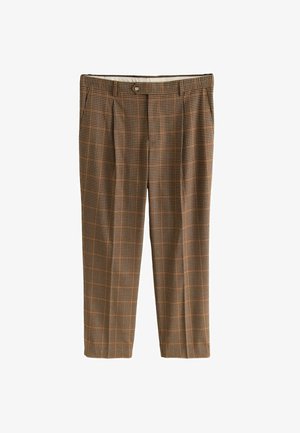 Next, TAILORED FIT GUN CLUB CHECK SUIT TROUSERS - Trousers - brown