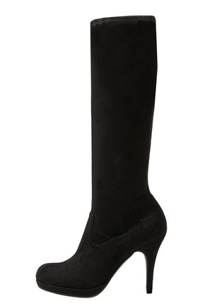 Kozačky na vysokém podpatku - black