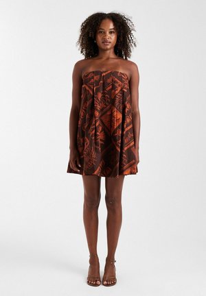Topshop, DRESS TSCALLA SHORT DRESS - Day dress - rust
