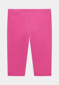 Felle roze leggings van zacht, rekbaar materiaal. Beschikt over een elastische tailleband en een eenvoudig ontwerp zonder zichtbare patronen of accenten.