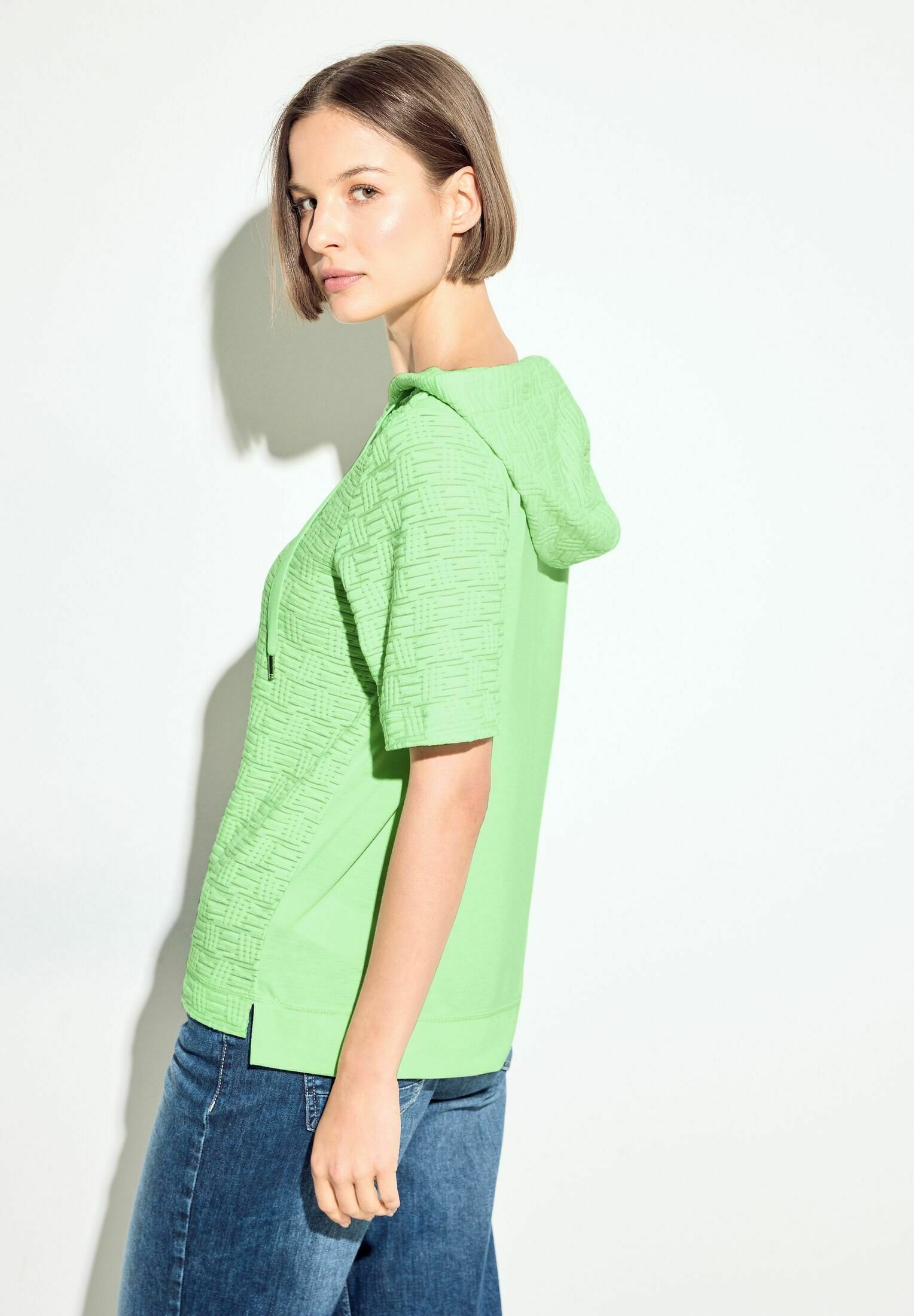 Cecil Damen Kapuzen Sweatshirt Kurzarm - Sportliches Sweatshirt