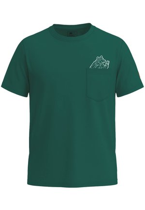 Print T-shirt - dunkelgrün
