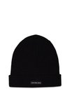 PATCH BEANIE UNISEX - Pletena kapa - black