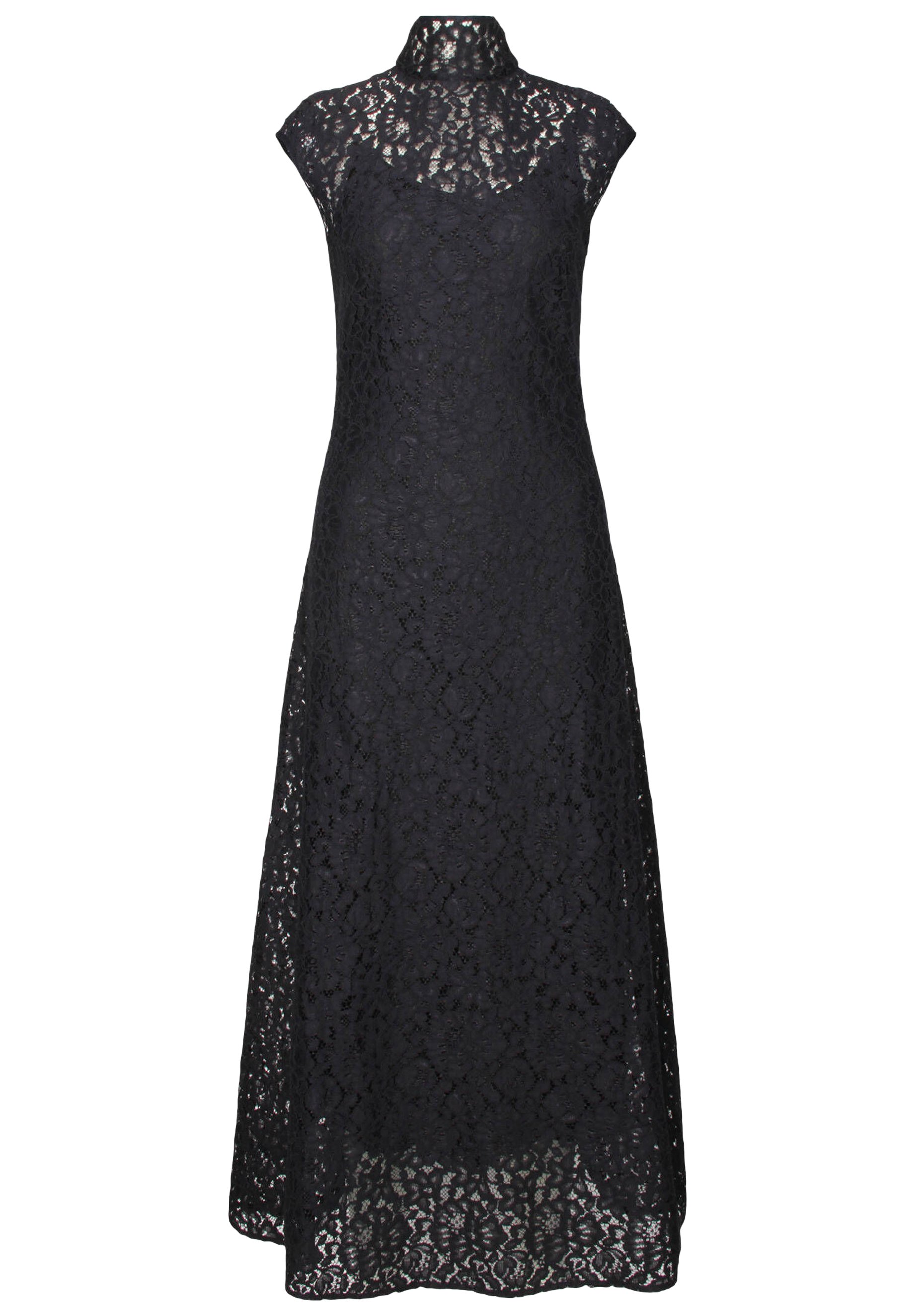 Boss Kleid Schwarz Spitze