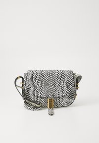 SADDLE MINI - Schoudertas - white/black/antique gold