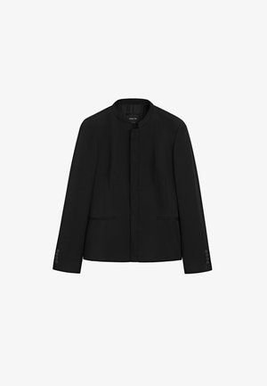 Massimo Dutti, ROUND NECK BLAZER WITH DART DETAILS - Blazer - black