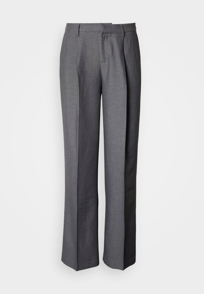 Gina Tricot Tall Broek donkergrijs gemêleerd