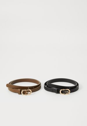 2 PACK - Gürtel - black/taupe