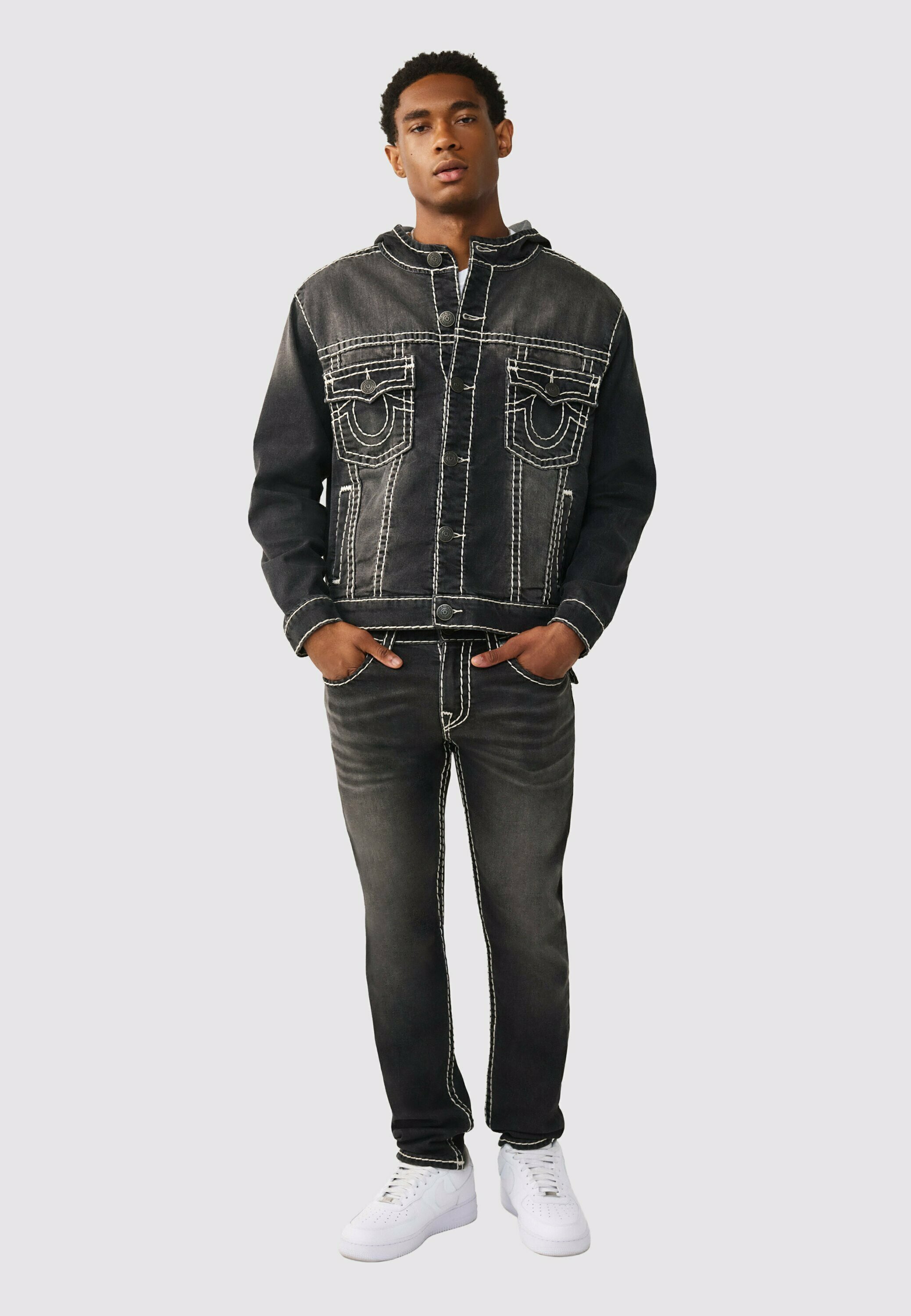 True Religion TRUE RELIGION JEANSJACKE - Denim jacket - black wash
