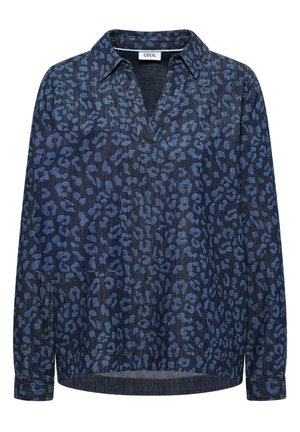 Cecil, LANGARM BLUSE MIT LASER-PRINT - Camicetta - dark blue wash