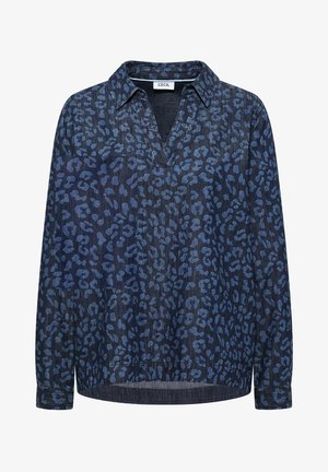 Cecil, LANGARM BLUSE MIT LASER-PRINT - Blouse - dark blue wash