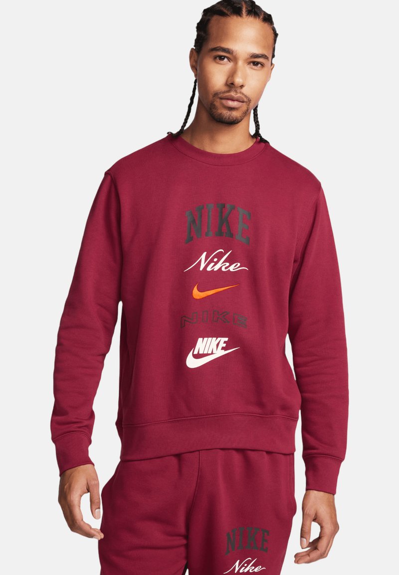 Nike Sportswear CLUB CREW STACK - Sudadera - rotorange