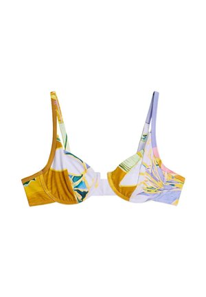 Desigual, TOP - PRINTED TRIANGLE BIKINI TOP  . - Bikiniyläosa - orange